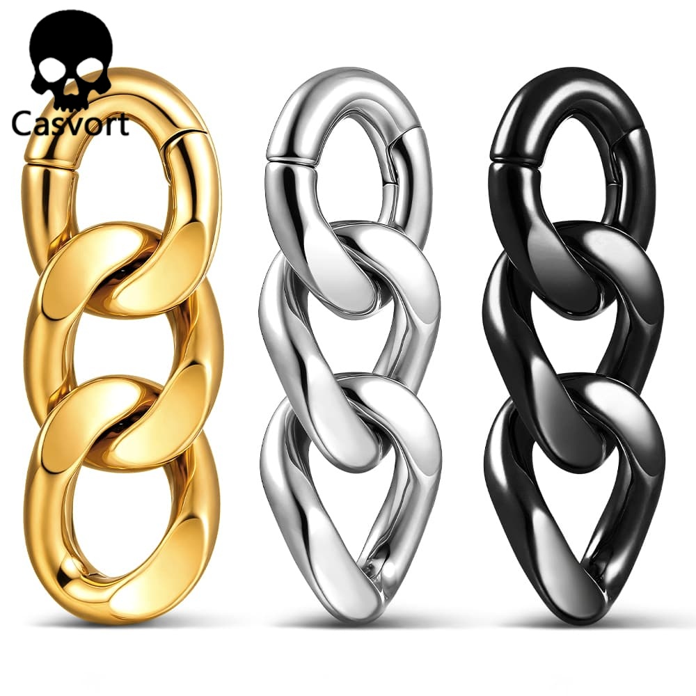 Body Jewelry Hangers - Casvort 2 pièces 4mm 6G chaîne