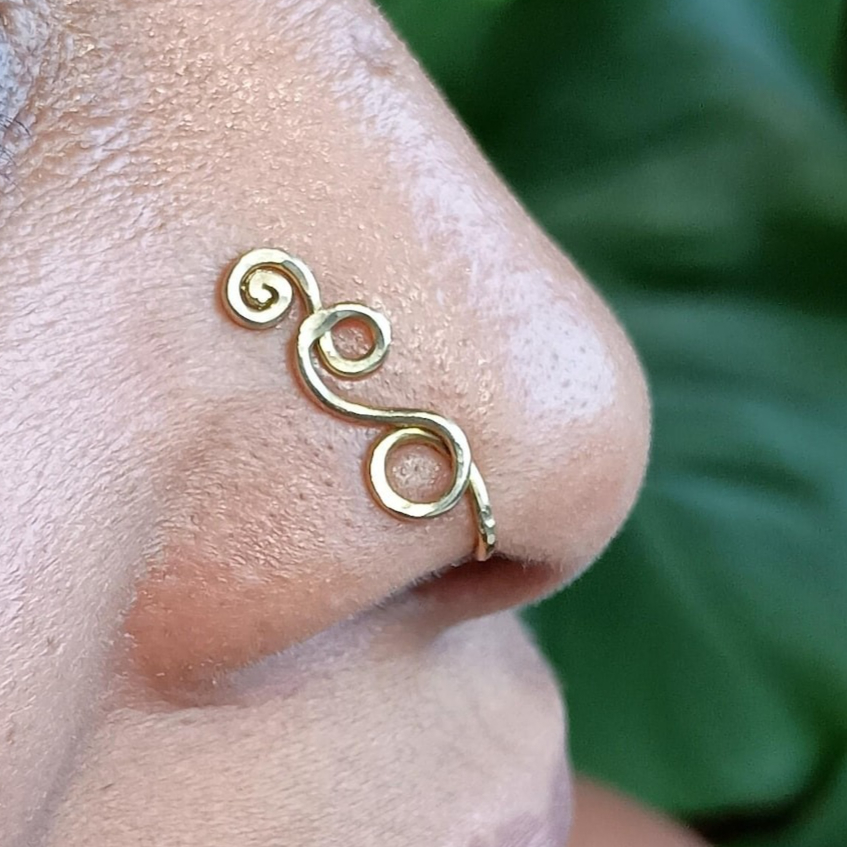 Body Jewelry Hypoallergenic - Anneau de piercing factice en Or