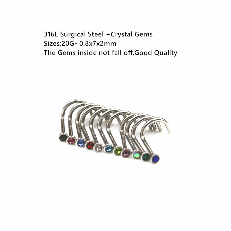 Body Jewelry Good Quality - Anneaux de nez intérieurs, 50 pièces,