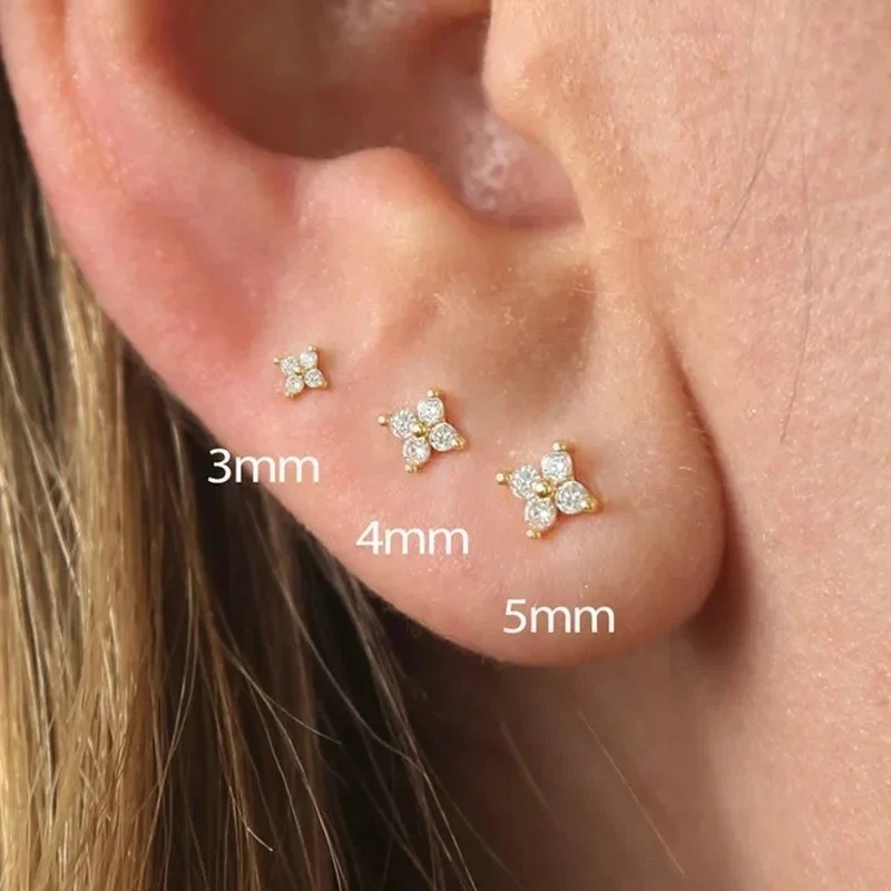 Body Jewelry Hypoallergenic - Boucles d'oreilles simples hypoallergéniques en cristal