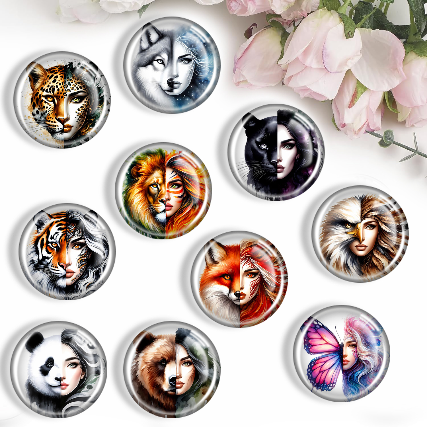 Body Jewelry Top - Pendentifs et anneaux en verre cabochon