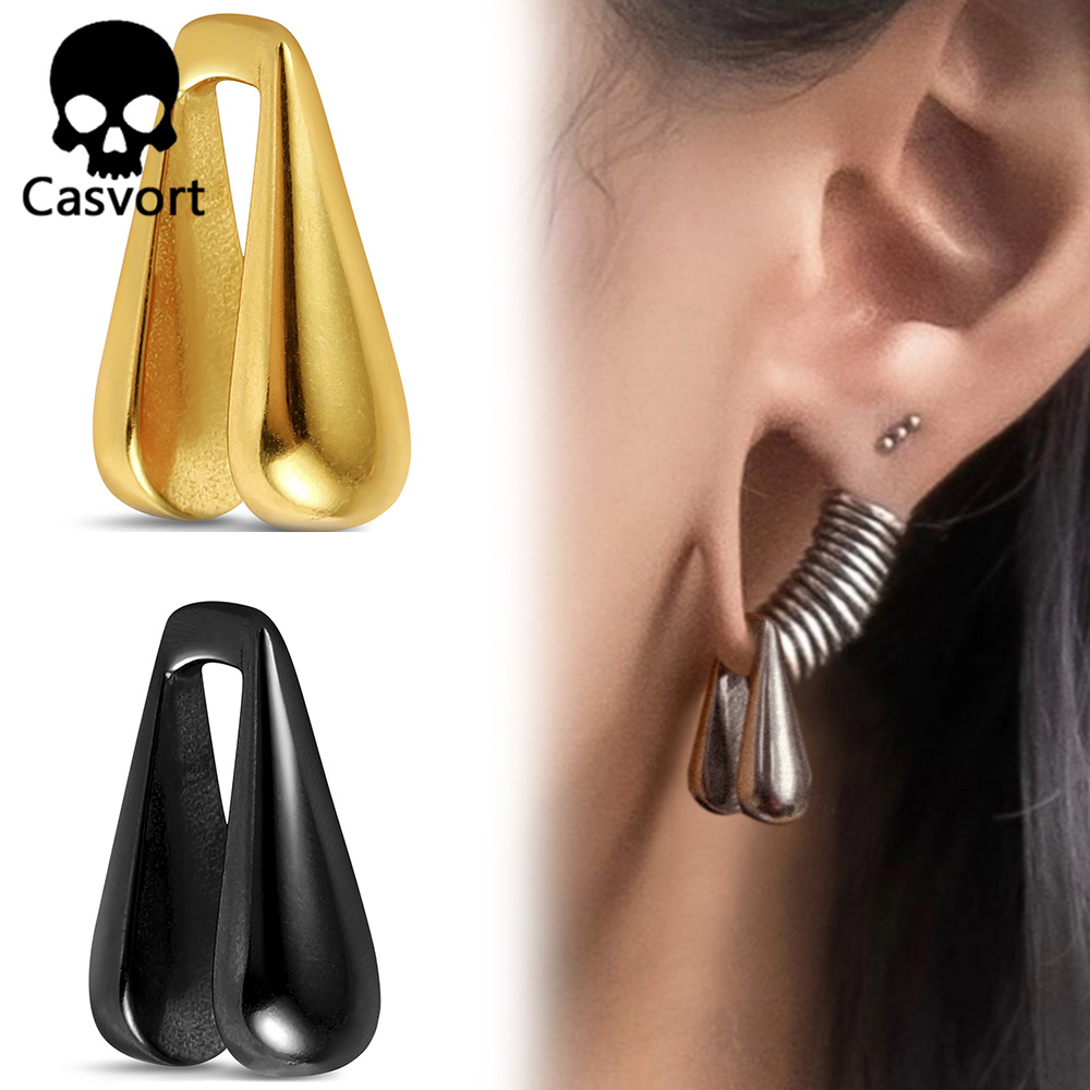 Body Jewelry Hangers - Casvort-Bouchons d'oreille en acier inoxydable pour