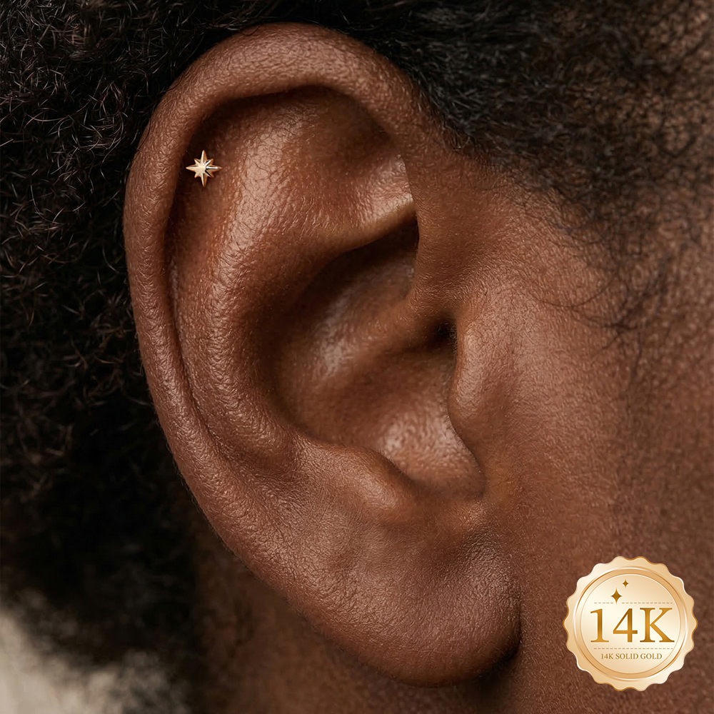CANNER 1PC 14K Or massif étoil - Body Jewelry Hypoallergenic avis et prix