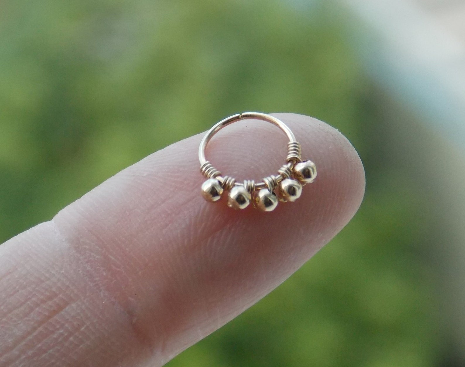 Anneau de nez perlé en or remp - Body Jewelry Hangers avis et prix