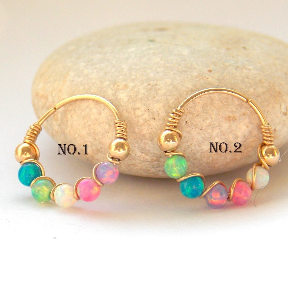 Anneau de nez en opale plaqué  - Body Jewelry Hangers avis et prix