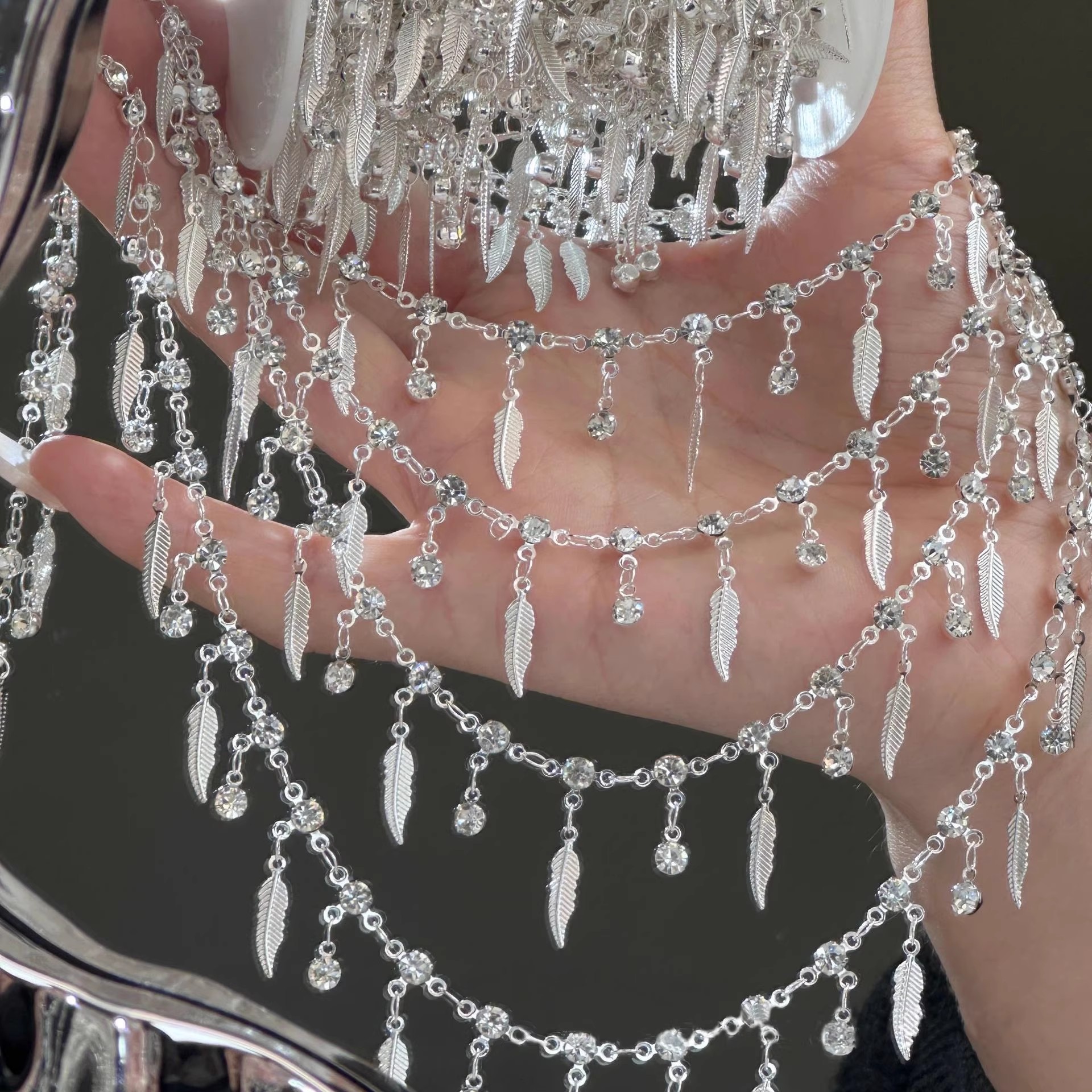 Chaîne de plumes de diamant tr - Body Jewelry Chain avis et prix