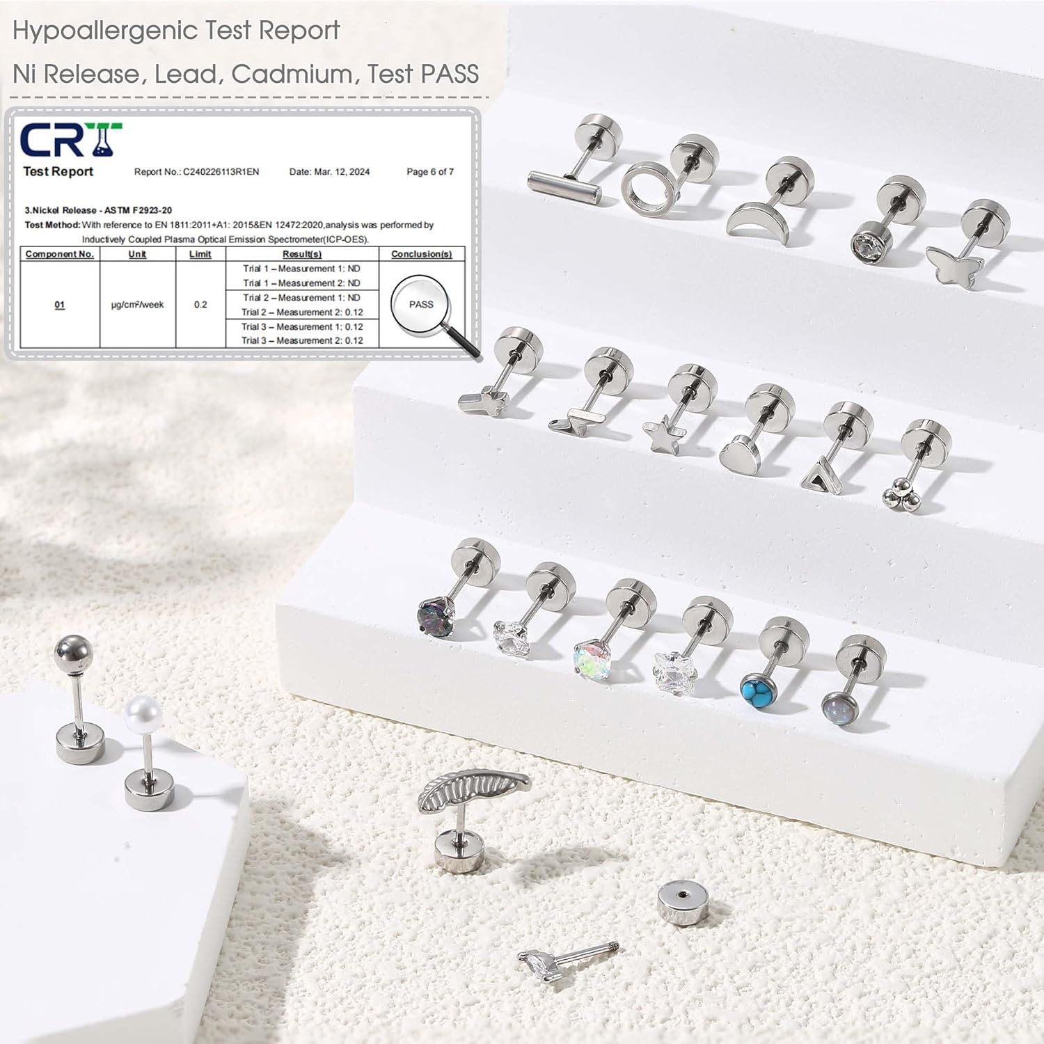 Florideco 1 paire de boucles d - Body Jewelry Hypoallergenic avis et prix