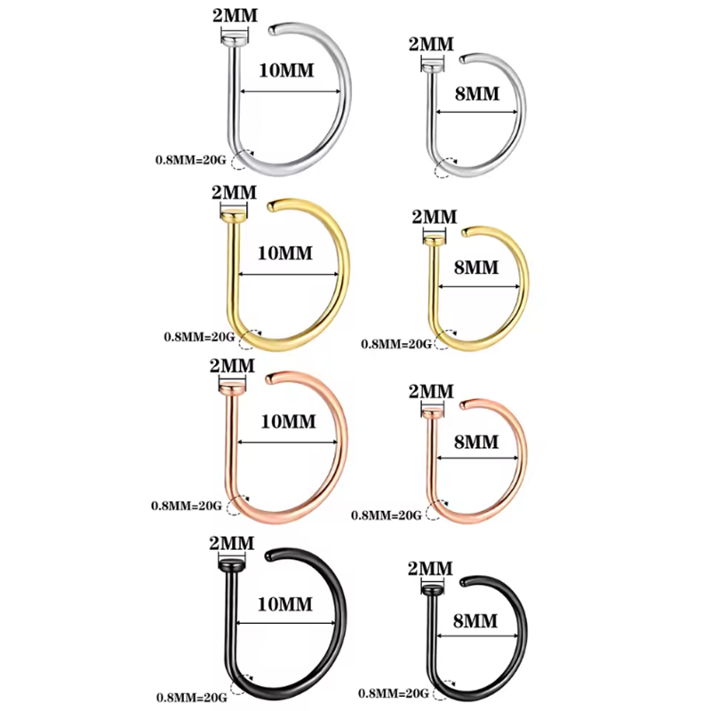 Anneau de nez à visser en acie - Body Jewelry Hypoallergenic avis et prix