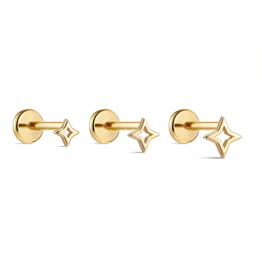 ROXI 1PC 5/6/8mm 14K Or massif - Body Jewelry Hypoallergenic avis et prix